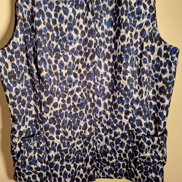 Chicos Weekends Animal Print Full Zip Sleeveless Vest Ladies 2 Comfy Exotic - Picture 4 of 4